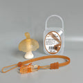 Small mushroom gum silicone gel mould kit with transparent chain and box in pink colour