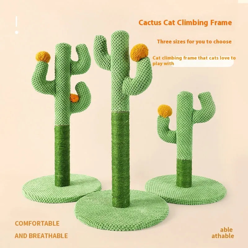 Masson cactus design cat scratching post and climber made from cotton thread