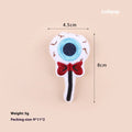 Cat tease wand with a small plush head attachment in a choice of designs.