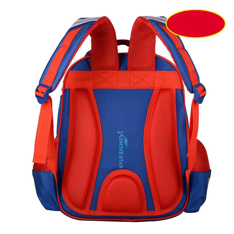 Three-piece trolley bag set for primary school students, nylon, 46cm, in cartoon cute style, including trolley bag, backpack and hand bag