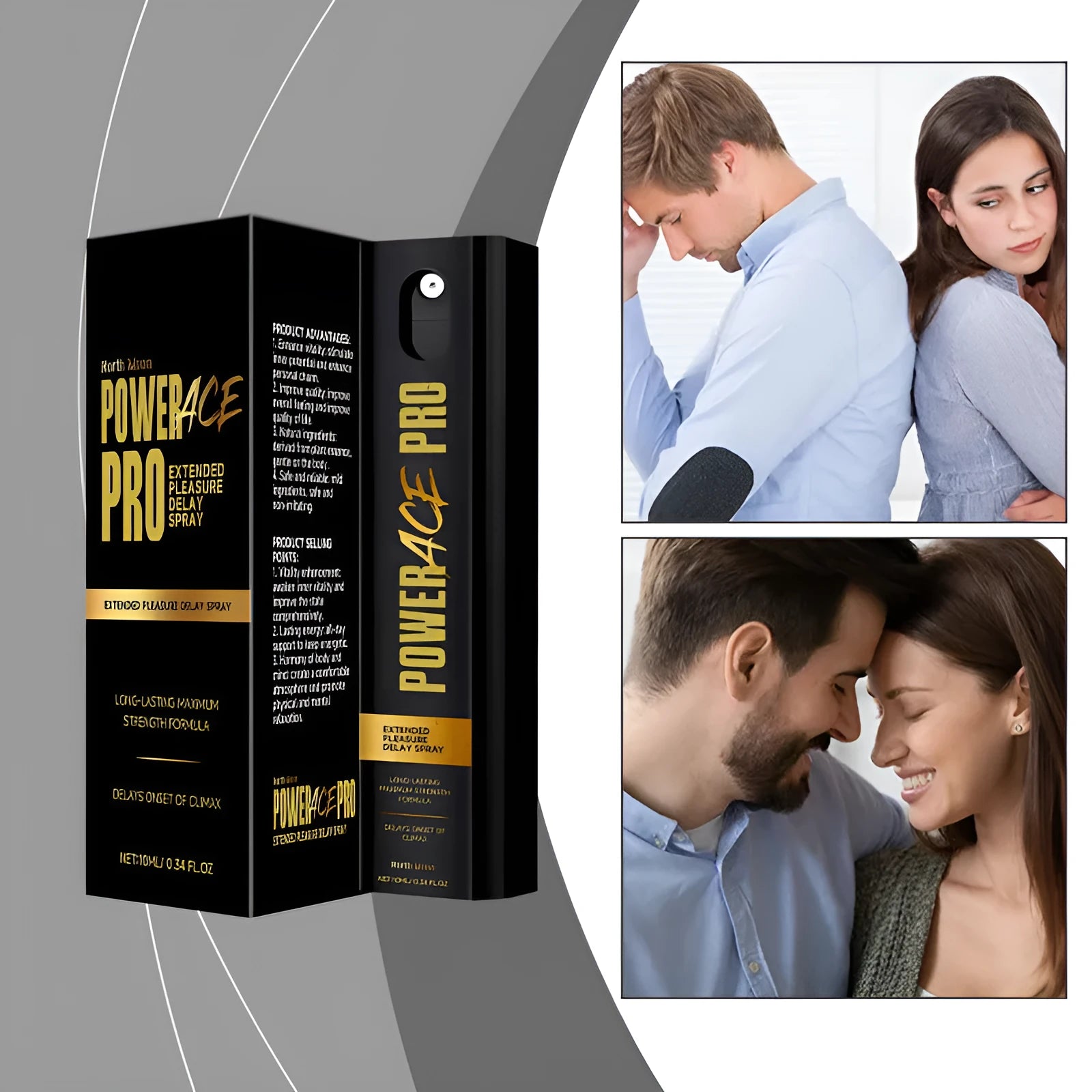 Men's 10ml body moisturising spray bottle with spray mechanism for external care applications