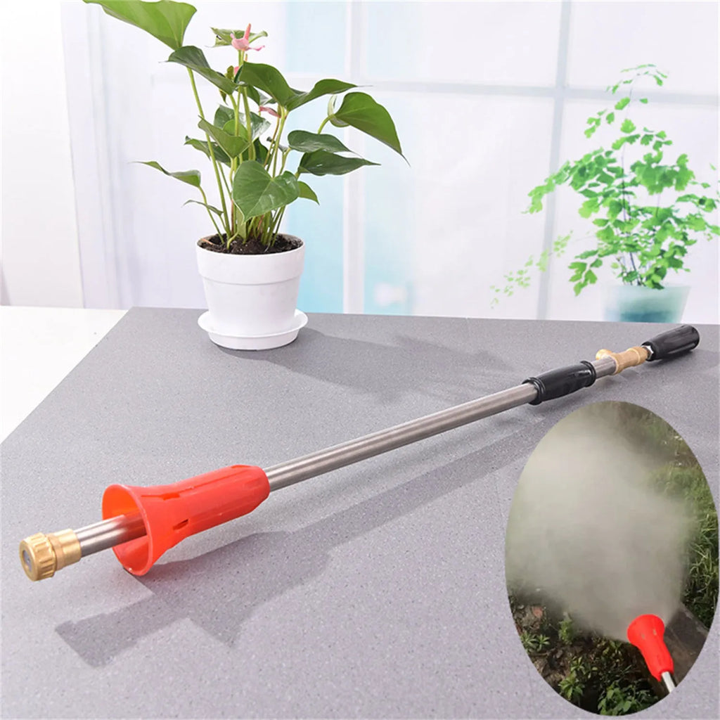 Adjustable high-pressure agricultural spray gun with submachine gun style design for pesticide application