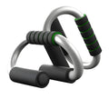 Steel push-up bracket with foam grip handles and non-slip base for chest muscle exercise at home