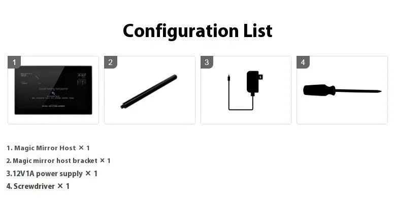 13.3-inch integrated computer touch display with CM4 main control unit for magic mirror voice assistant applications
