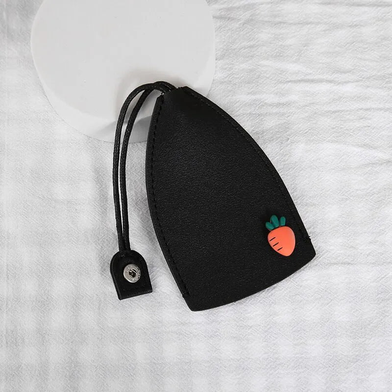 Cartoon design pull-out key case for car keys in PU leather.