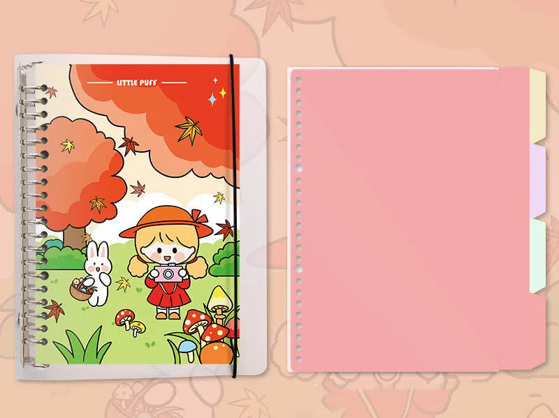 B5 detachable coil notebook with multiple inner pages, Snowman cover design
