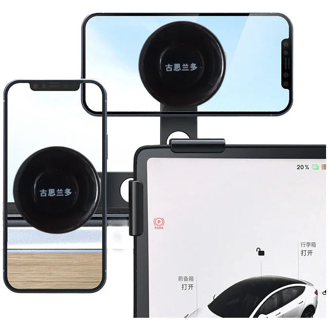 Vacuum adsorption car phone mount for Tesla dashboard with nano pad