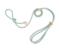 Light green cotton multi-functional dog leash with chest harness function, 12mm rope, adjustable 3.8m length