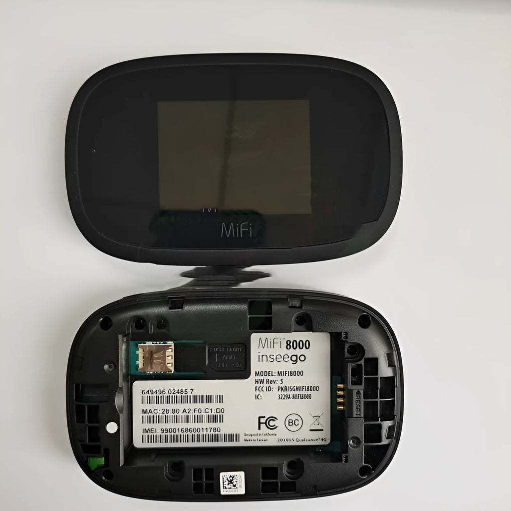 Black mifi8000 portable 4G LTE wireless router with compact design