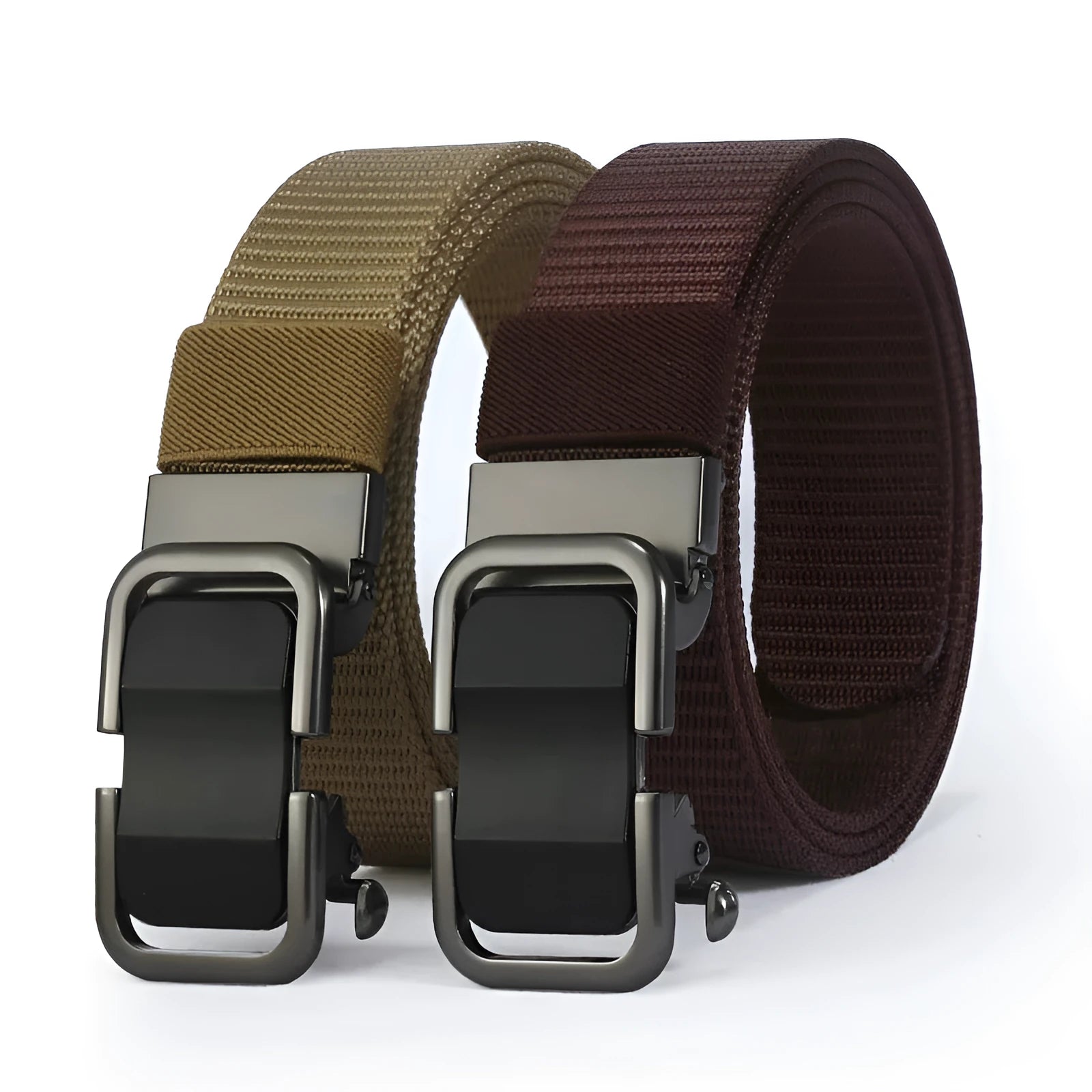 Men's nylon canvas belt with an alloy buckle in an Army Green colour variant.