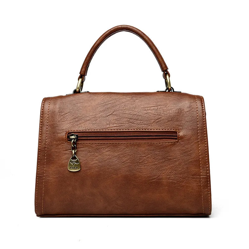 Soft grey PU women's crossbody bag with a horizontal square shape and sandwich pocket.