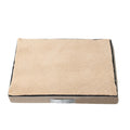 Removable washable memory sponge dog mat in brown, shown in a 100x75cm size.