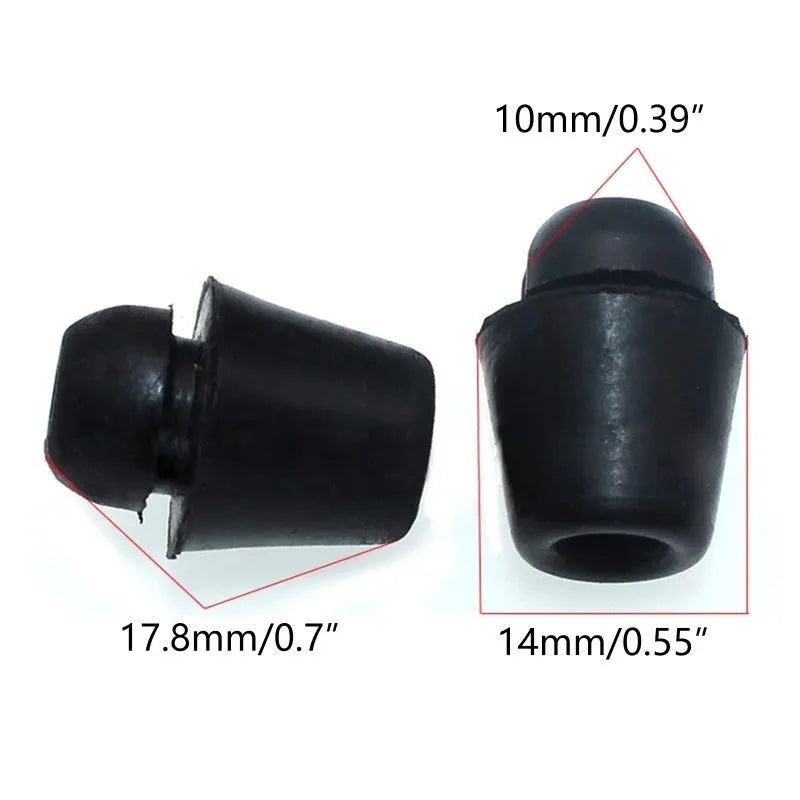 Pack of ten X16 coloured rubber automobile buckle buffer piers for shock absorption.