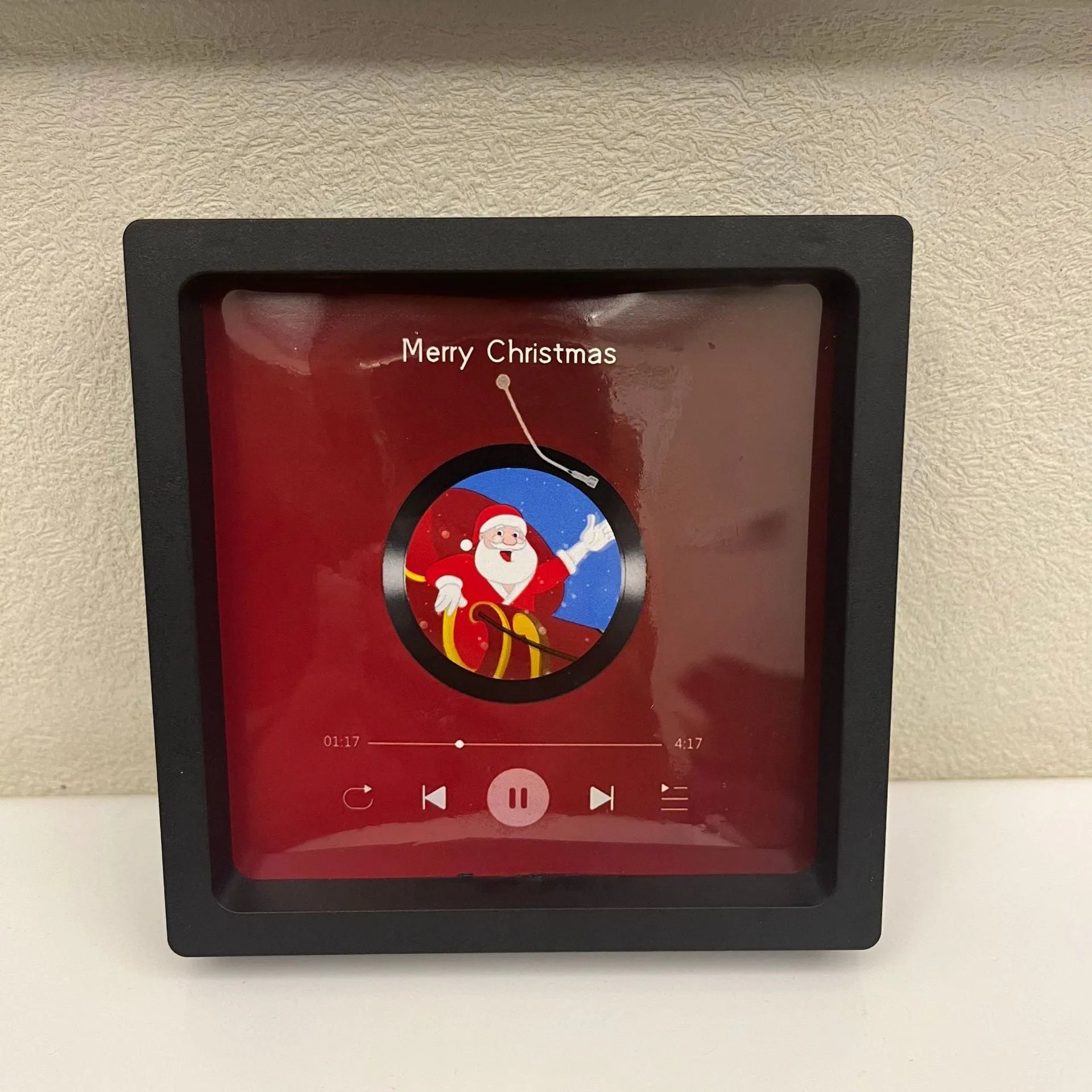 Christmas acrylic frameless music box refrigerator magnet with festive pattern