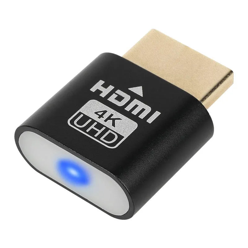 Graphics card HDMI virtual display dongle in metallic finish with 26.5mm length