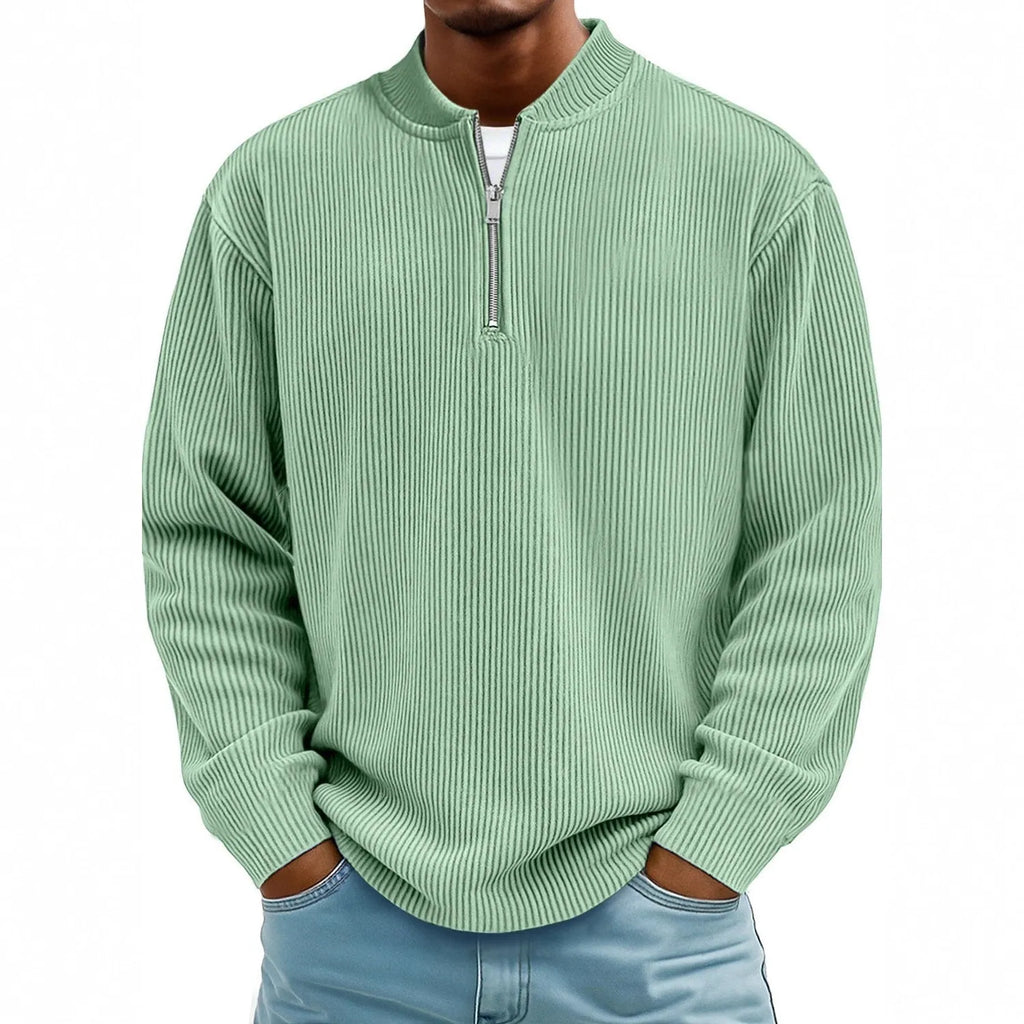 Men's digital print zip-up polyester cardigan with retro American style, loose fit, available in multiple colours