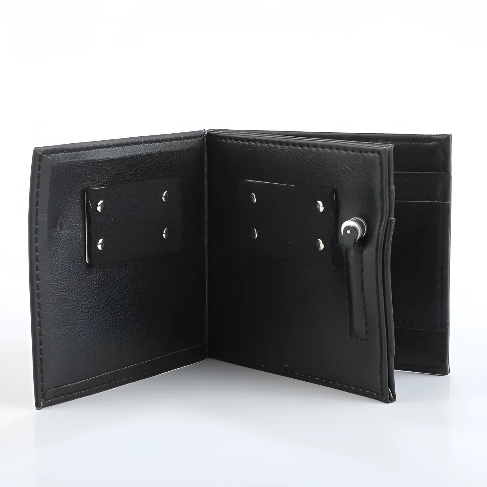 Leather fire wallet magic prop measuring 11.5x10cm in large area colour