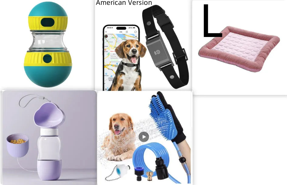 Pet GPS tracking collar locator in compact rectangular shape with ABS PC casing on a dog collar