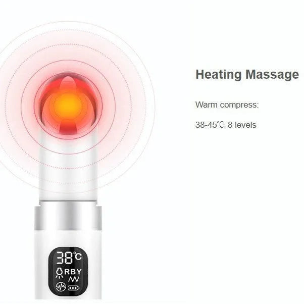 White eye bag removing massage instrument with three gears and colour light for home facial use