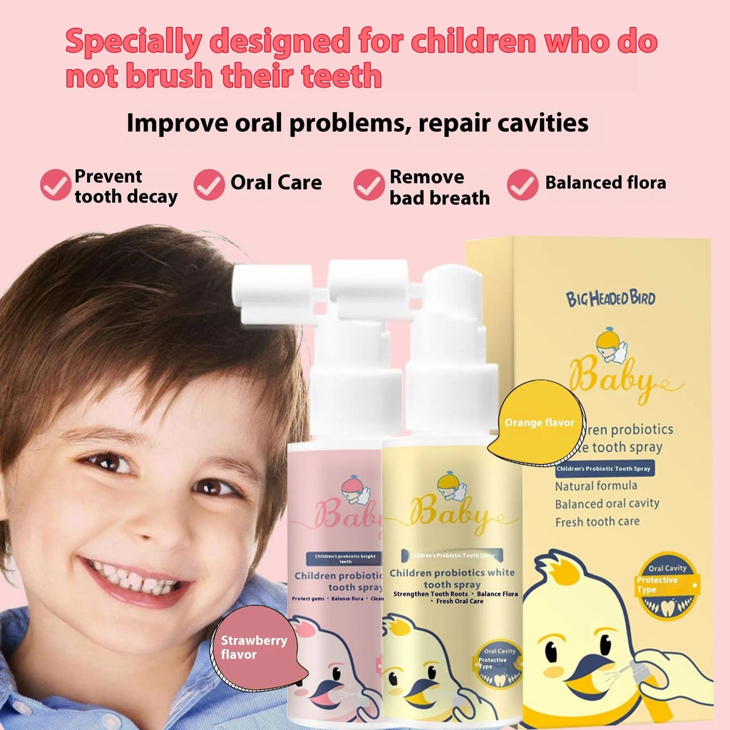 Children's probiotic white teeth cleaning spray bottle 40ml with anticavity properties