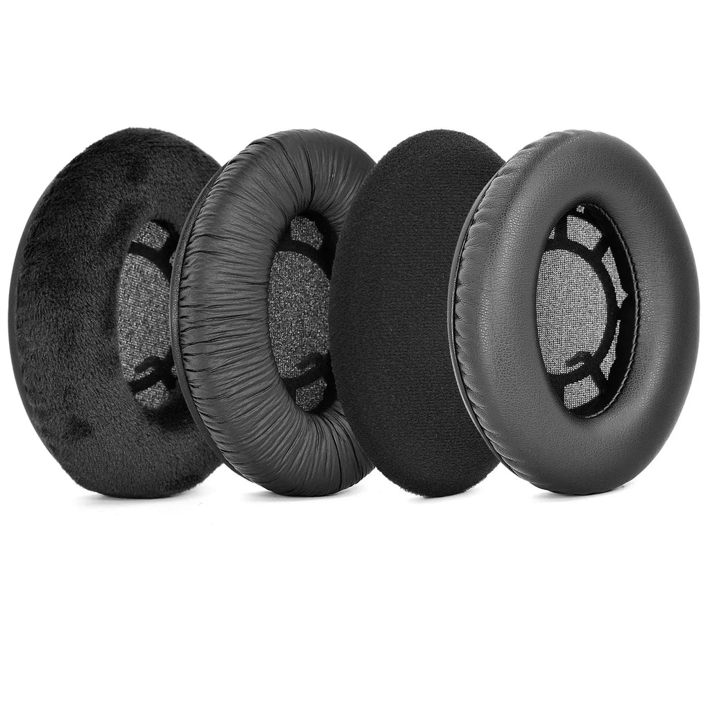 Replacement velvet earmuff cushions with snap-on sponge tips for SENHAI Sennheiser RS 120 headphones