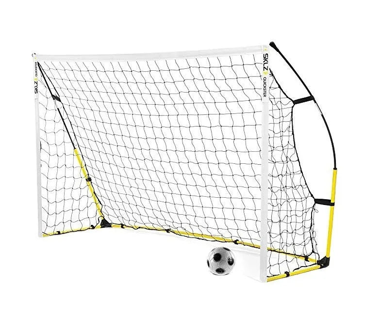 Portable quick assembly football net yellow colour size L 3.6m width for children training football gate