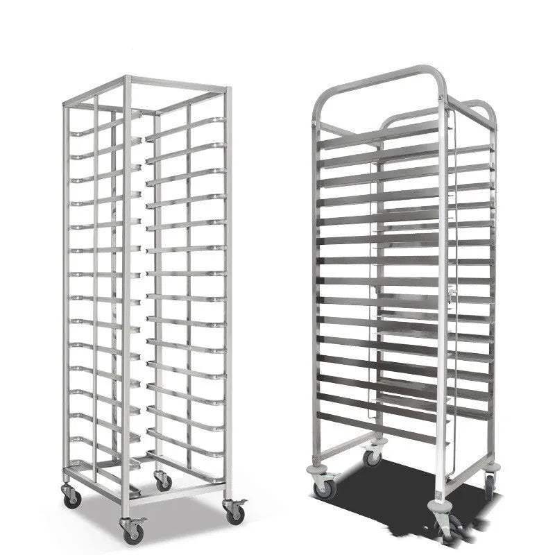 Stainless steel six-layer baking tray rack with lock, frame size 40cm by 60cm