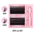 DIY individual false eyelash clusters for natural-looking lash extensions
