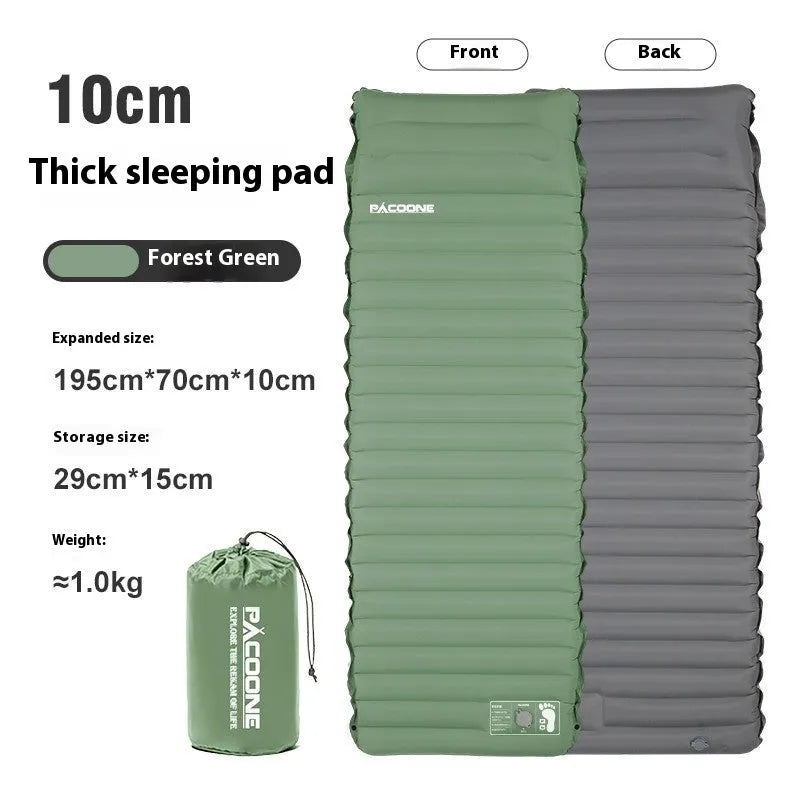 Auto-inflation air mattress camping sleeping mat 40D nylon TPU single navy blue
