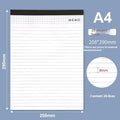 A4 tear-off meeting notebook pad with grid paper and wireless adhesive binding