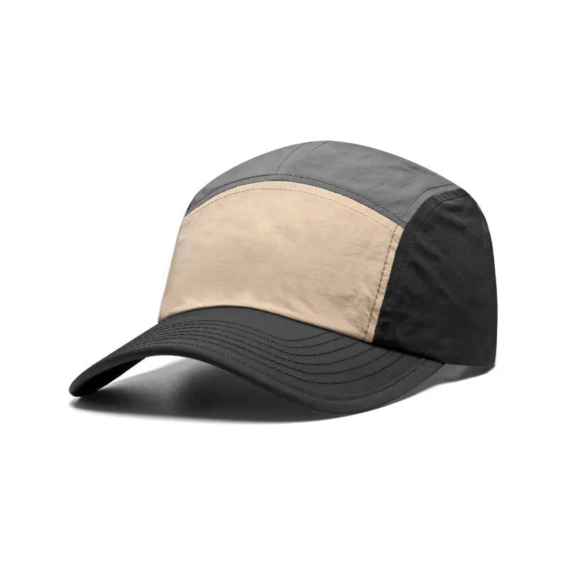 Men's quick-drying curved brim baseball cap in cotton-polyester blend fabric