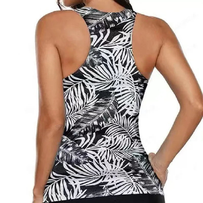 Women's split bow bikini swimsuit set in polyester fabric with sexy pattern design