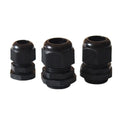 PG11 nylon cable waterproof connector in black with IP68 protection