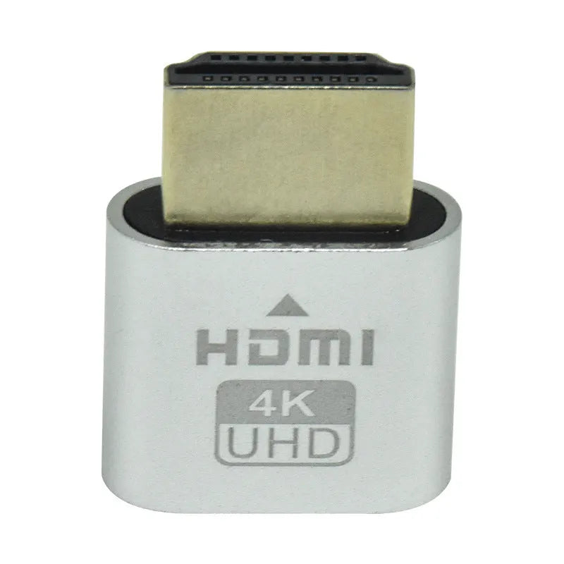 Graphics card HDMI virtual display dongle in metallic finish with 26.5mm length