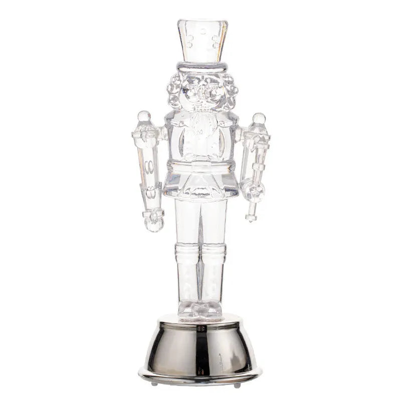 Transparent plastic walnut soldier nutcracker Christmas ornament desktop decoration
