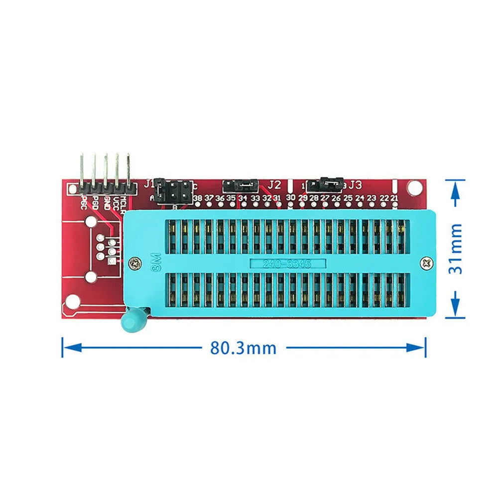 Offline microcontroller programmer burner with KIT3, KIT3.5 and ICD2 burning sockets