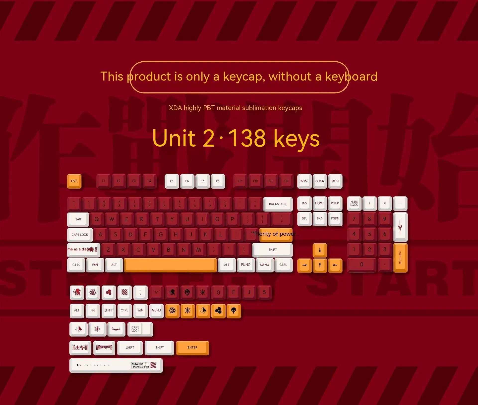 138 PBT key caps with sublimation printed boy and girl colour designs for mechanical keyboards