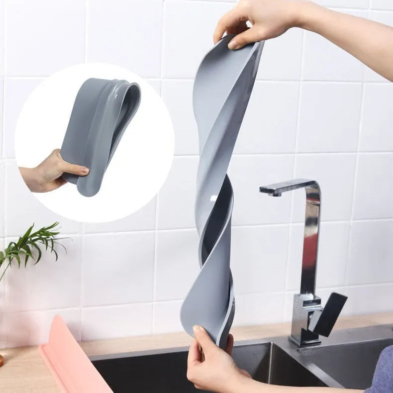 Thick silicone kitchen sink water blocking plate in grey, blue or black colour