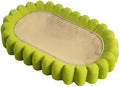 Green oval-shaped sisal cat scratching pad and lounger bed