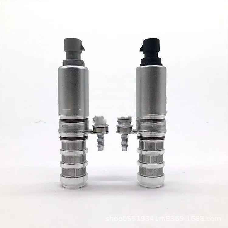A pair of VVT oil control solenoid valves for Buick and Chevrolet vehicles