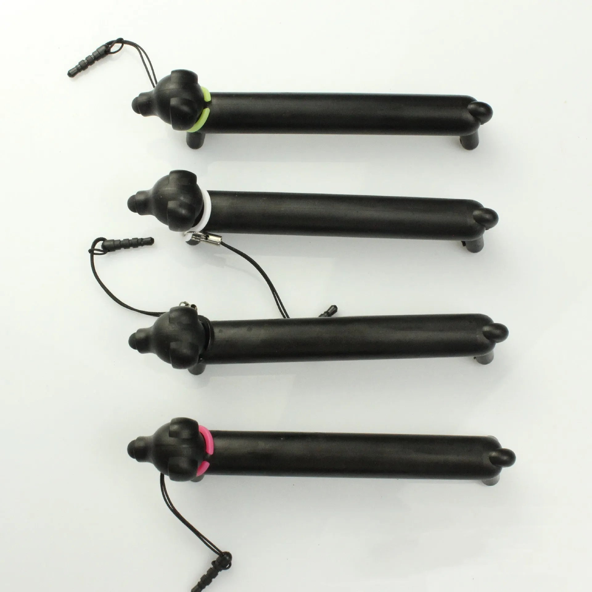 Black dog-shaped touch screen stylus with conductive body and phone holder function