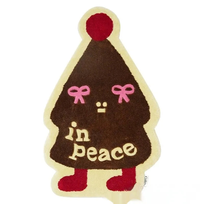 Christmas themed hallway mat with festive design and anti-slip backing in multiple size options