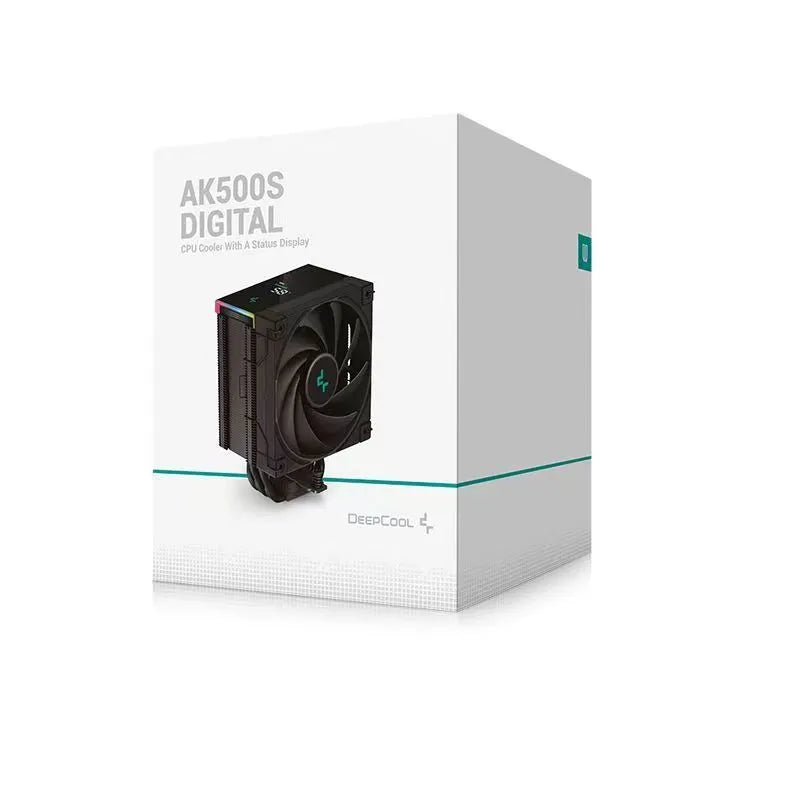 Deepcool AK Series twin tower CPU air cooler with digital temperature display in black or white