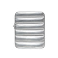 Fluffy puff bag laptop sleeve with elastic sides for 9.7-11 inch devices in black colour