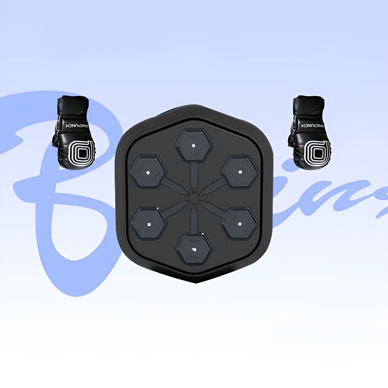 Black smart music boxing machine with Bluetooth connection and EVA construction
