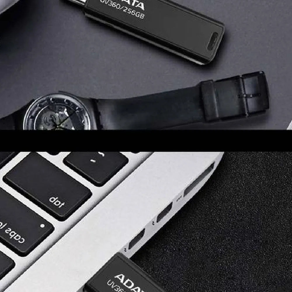Black plastic USB 3.2 flash drive with waterproof and flexible features.
