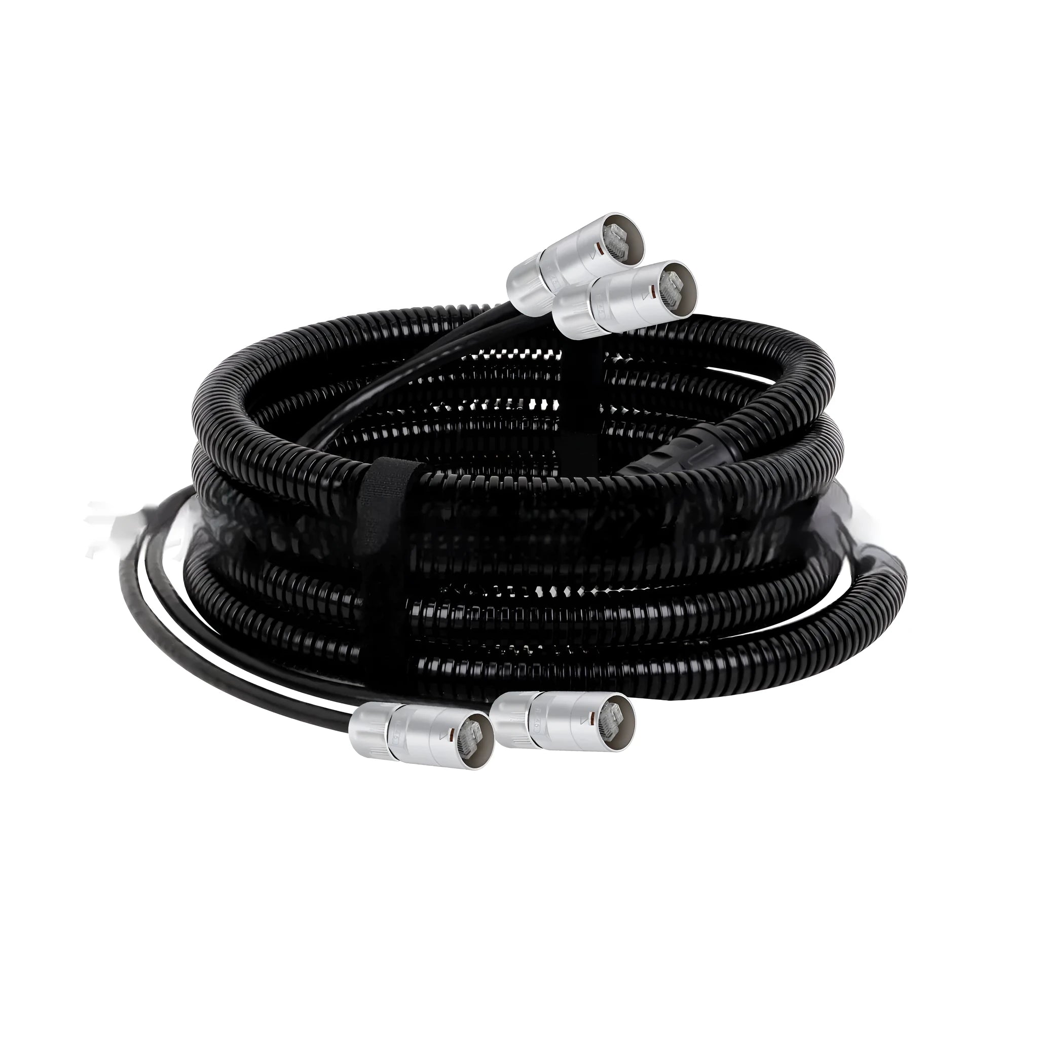 Cat5 Cat6 Ethernet extension cable with blue RJ45 connectors on a white background